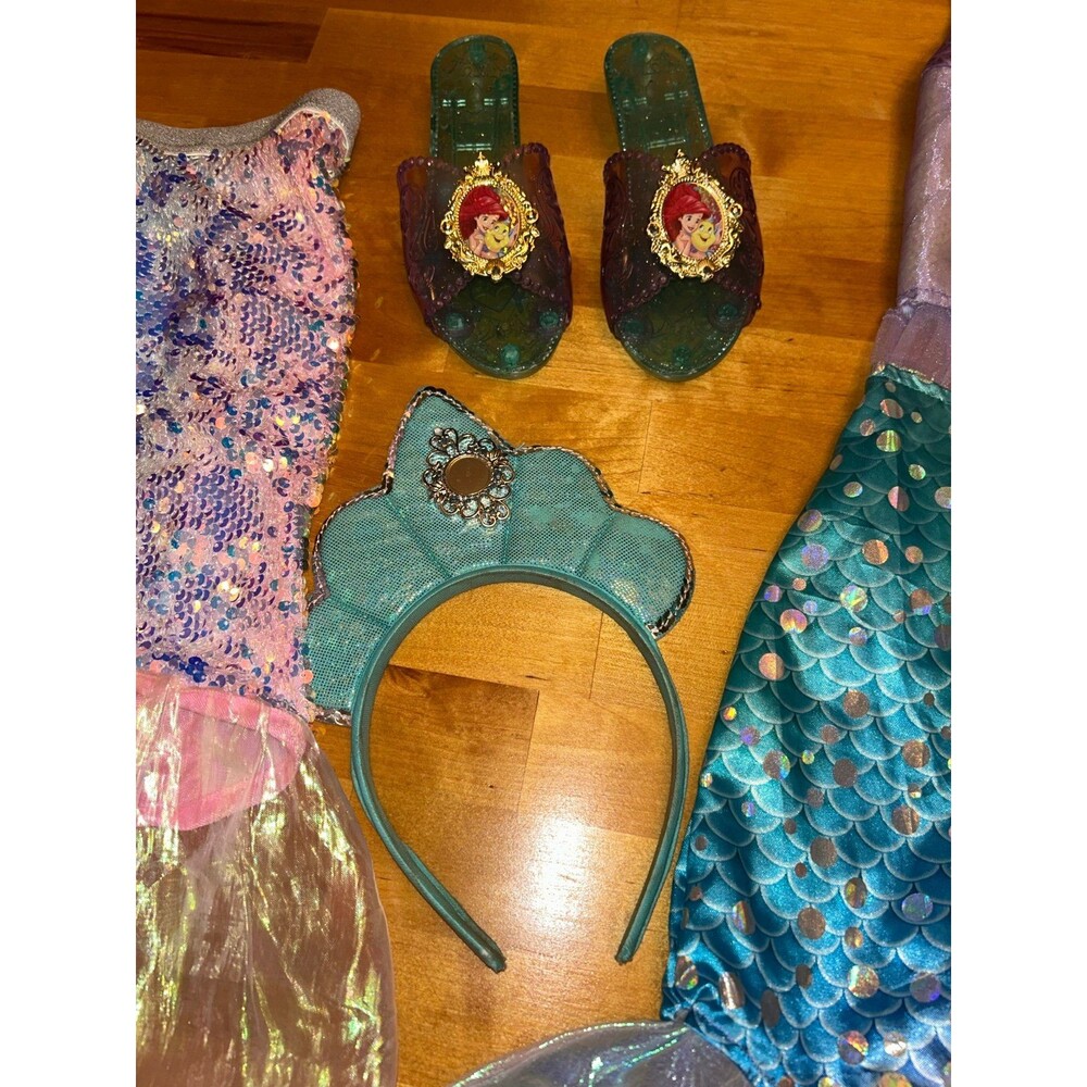 Girls Lot of Mermaid Costumes and Accessories Size 4/6, 7/8 - Picture 9 of 9